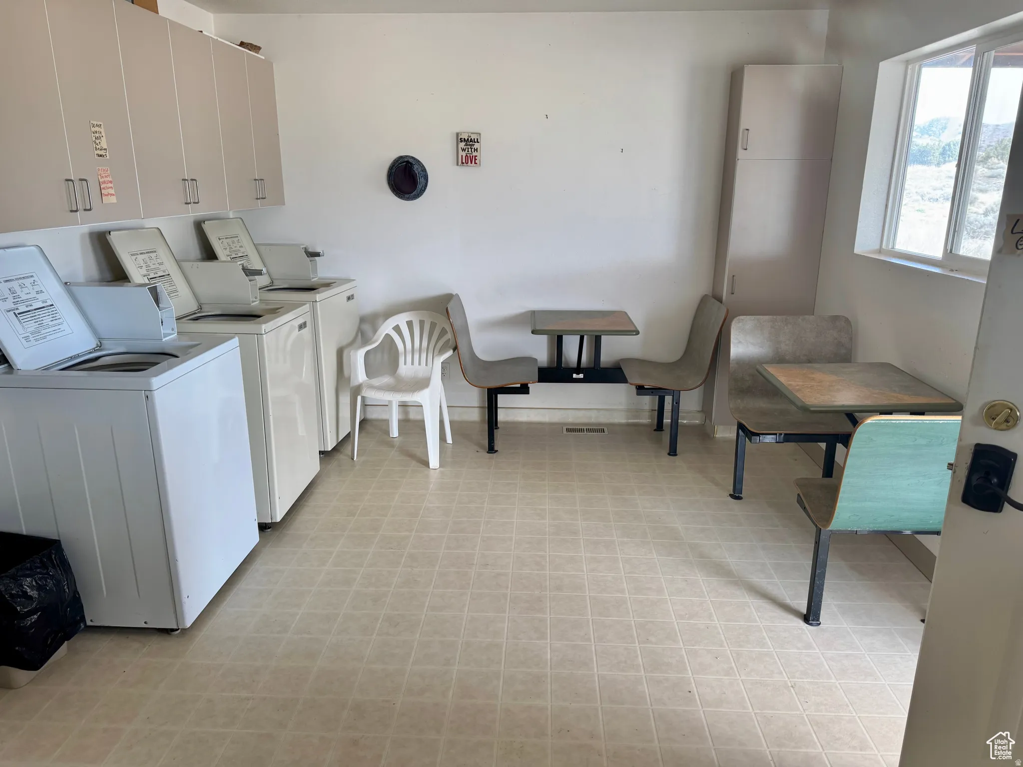 View of shared laundry room