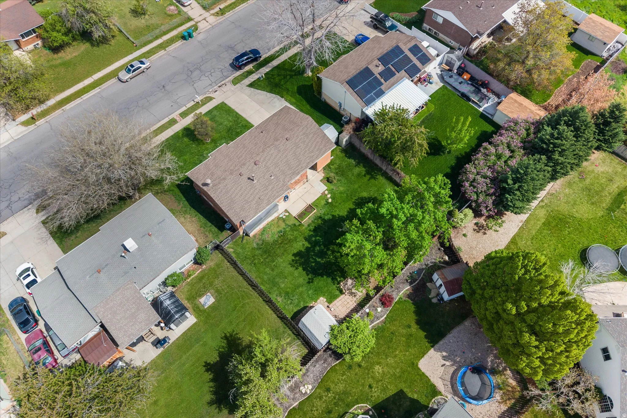 Aerial view of residential area