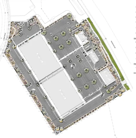 Map showing property parcels