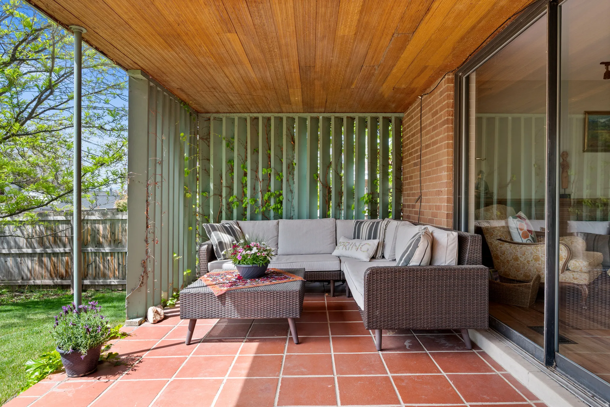 Sheltered patio makes a wonderful 3-season room