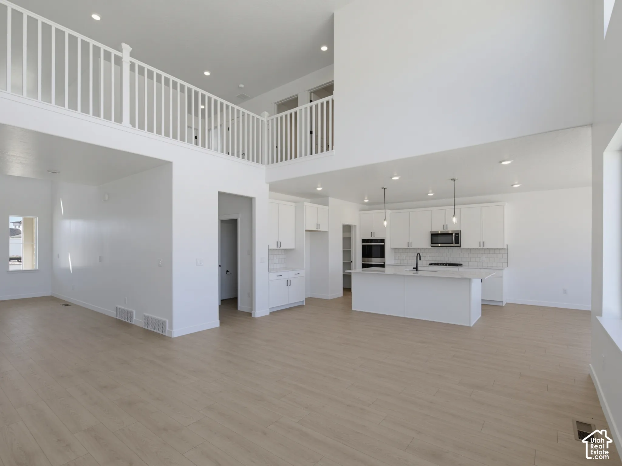 Vaulted ceilings with recessed lighting
