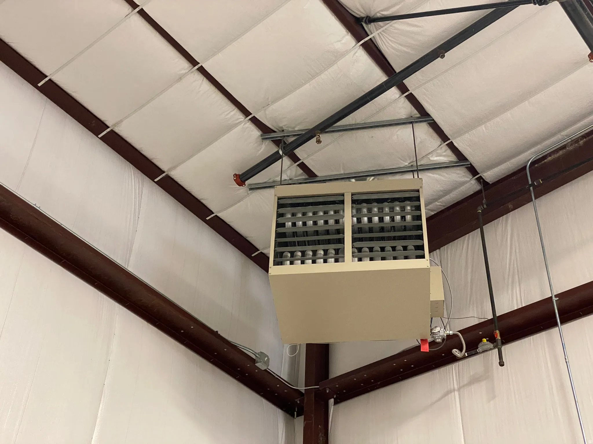 Detailed view of a heating unit