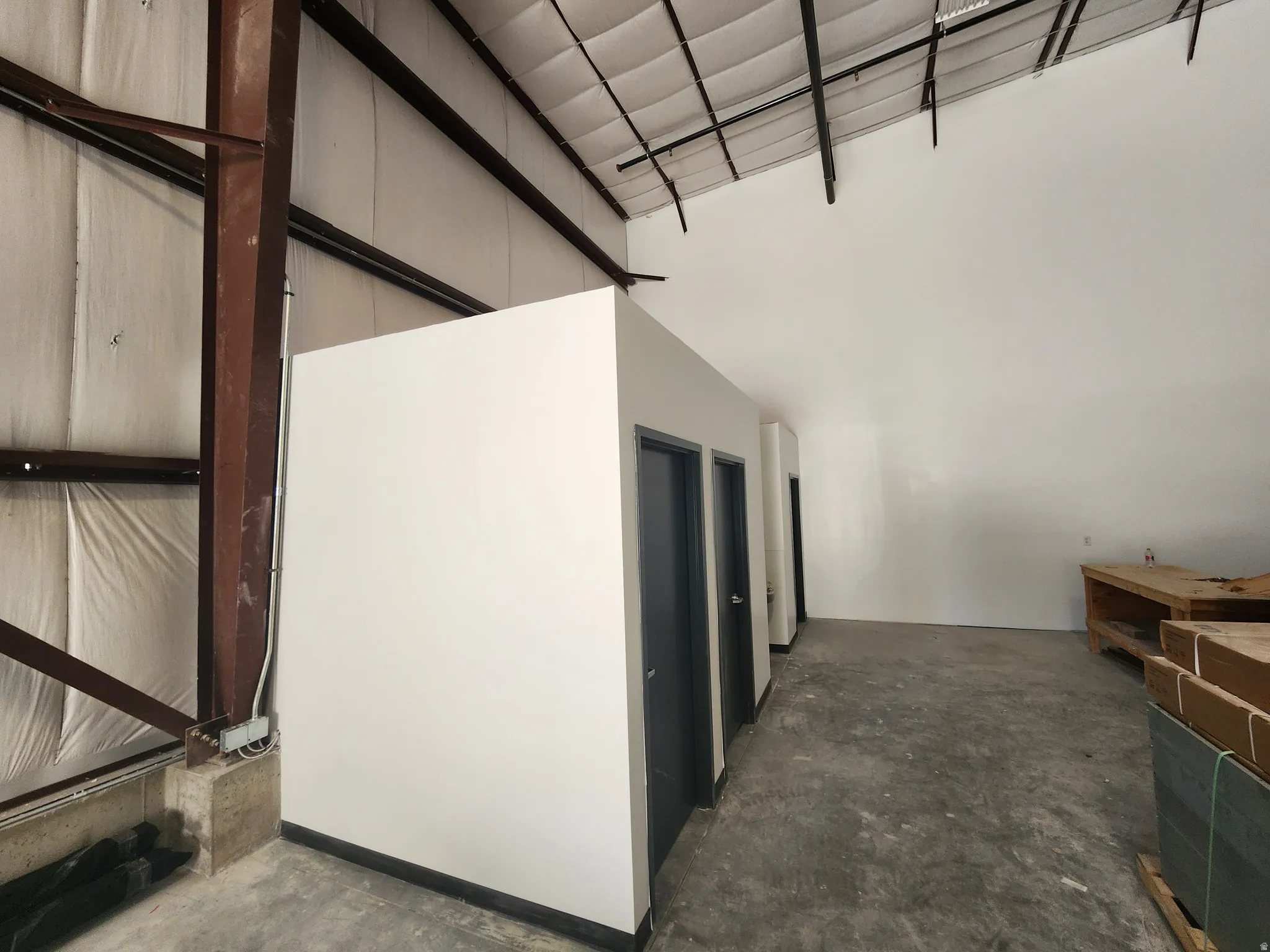 Detailed view of concrete flooring