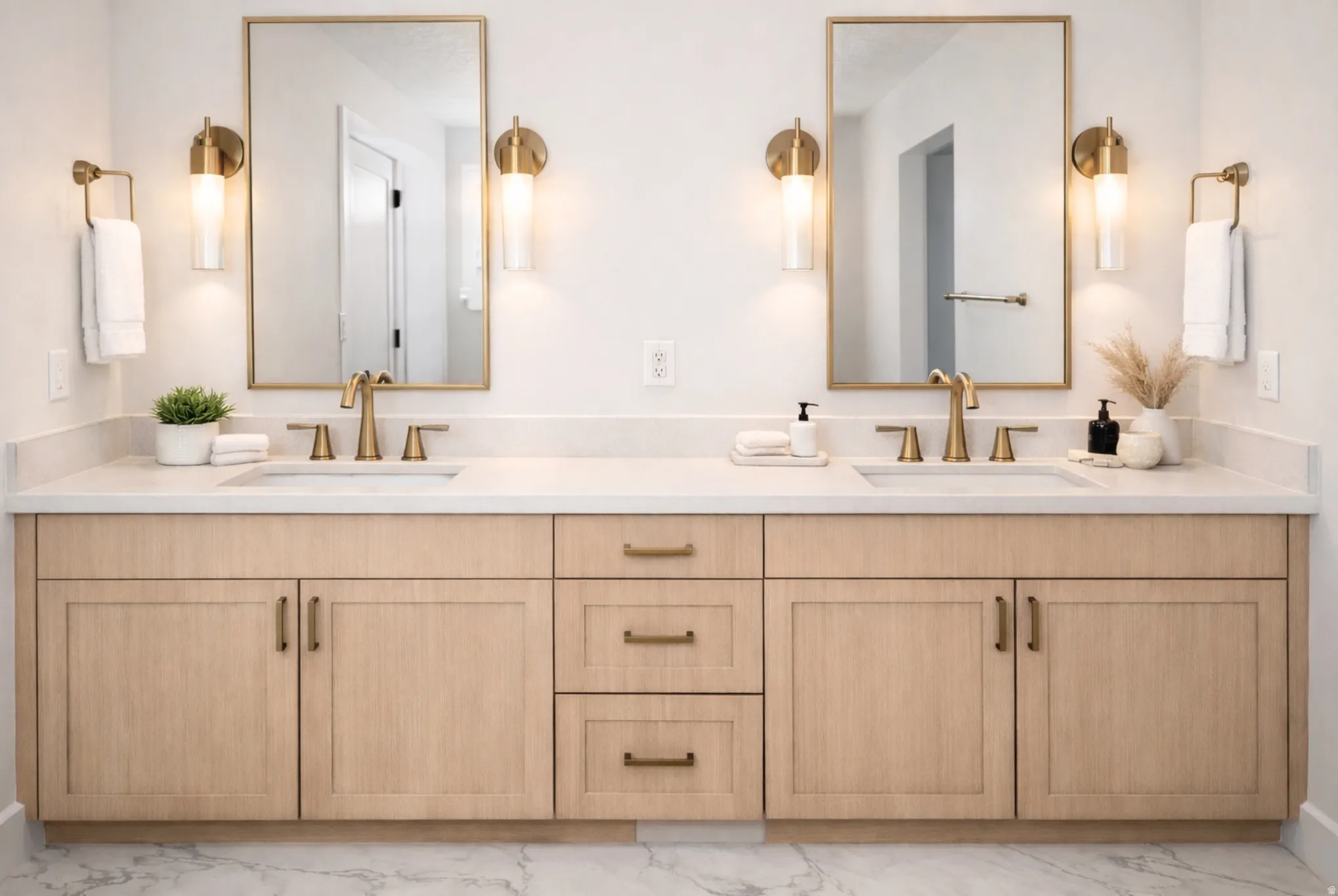 Full bath with double vanity
