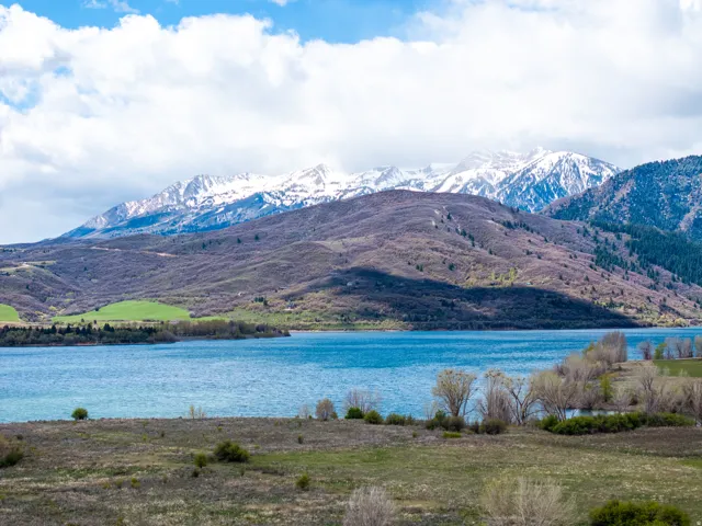 Water view with mountains