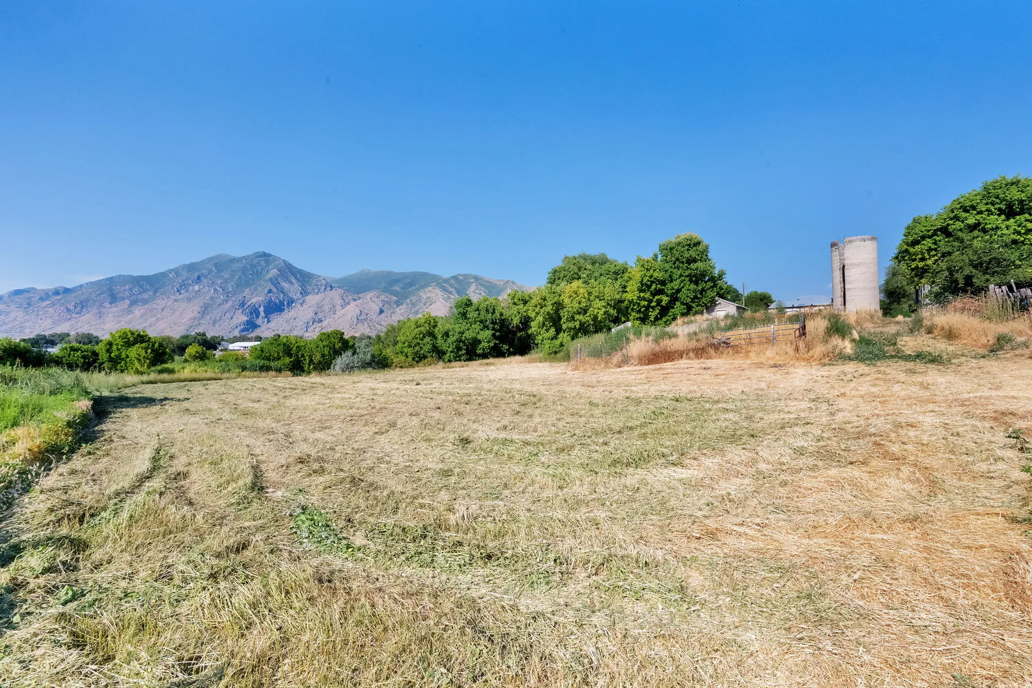 Mountain view with rural landscape