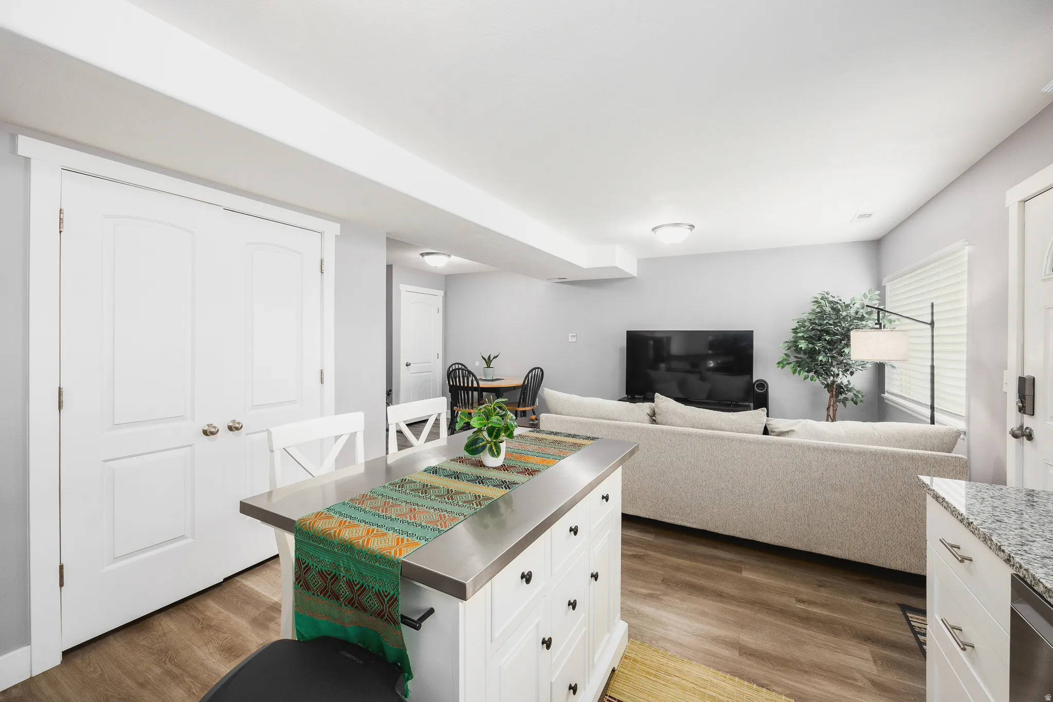 Kitchen featuring island and spacious pantry