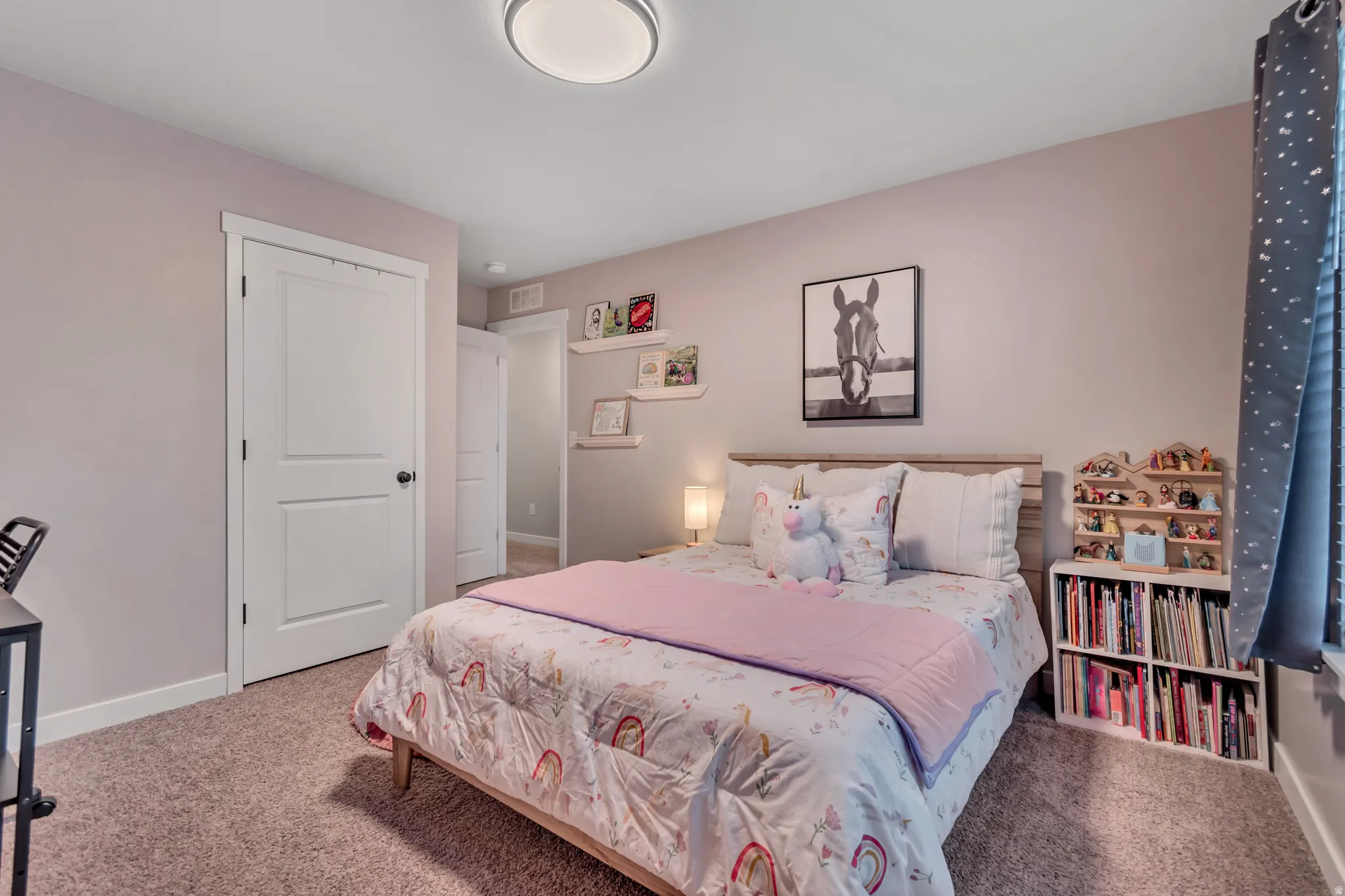 Charming bedroom with walk-in closet