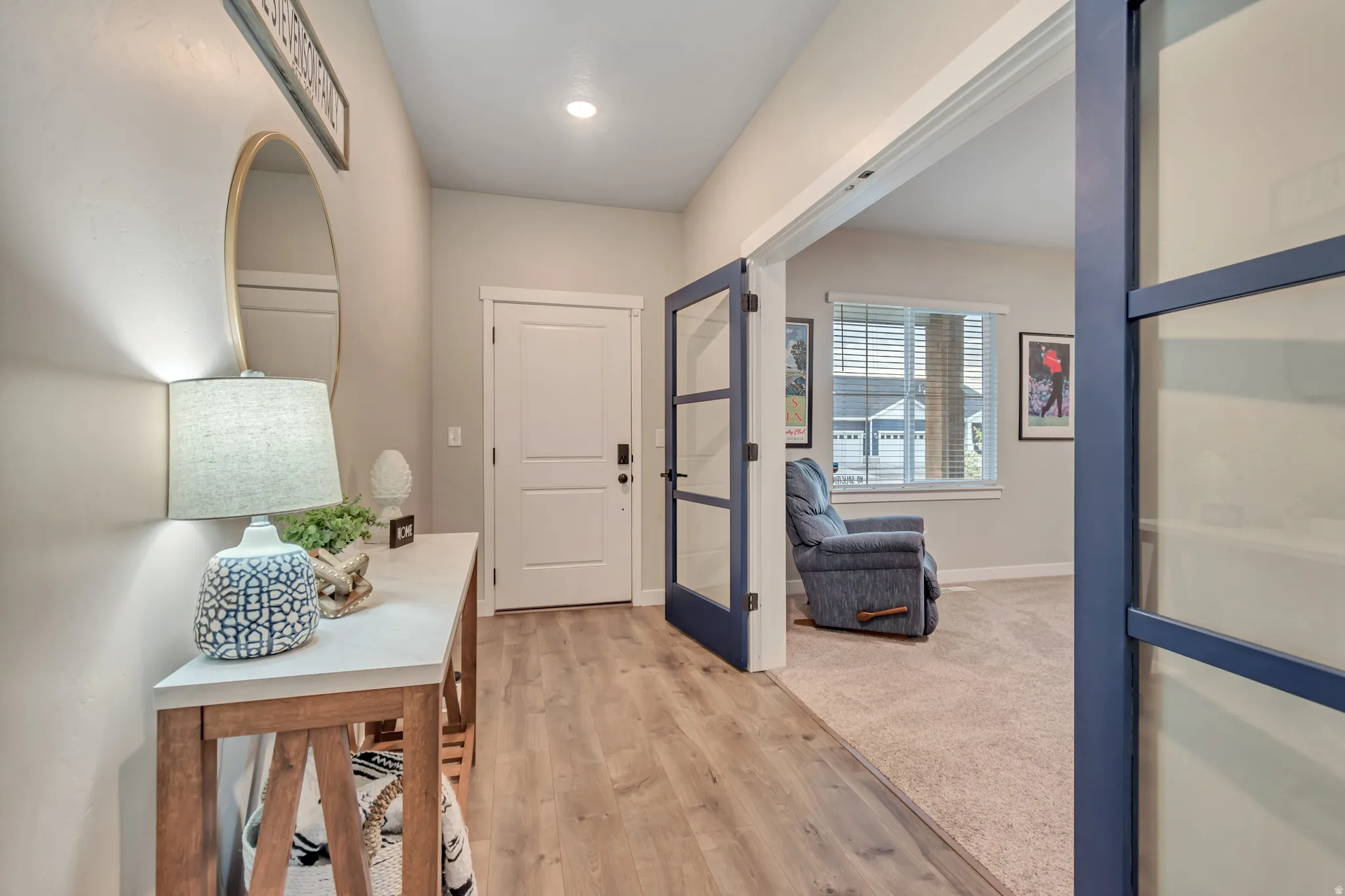 Foyer featuring LVP flooring and an office/flex room