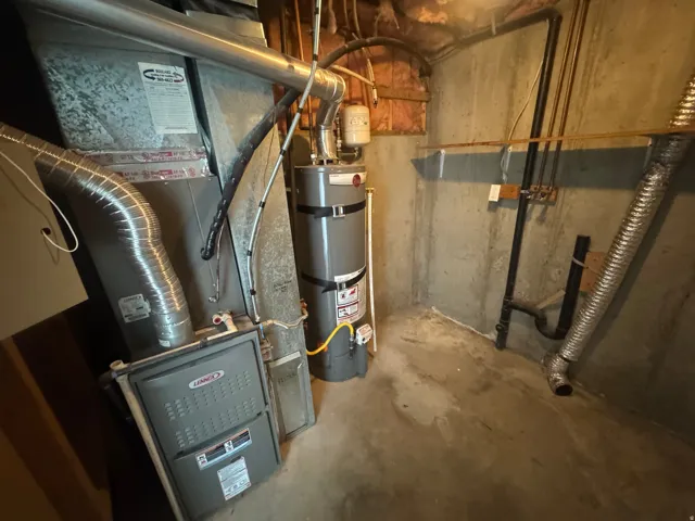Utilities with water heater and heating unit
