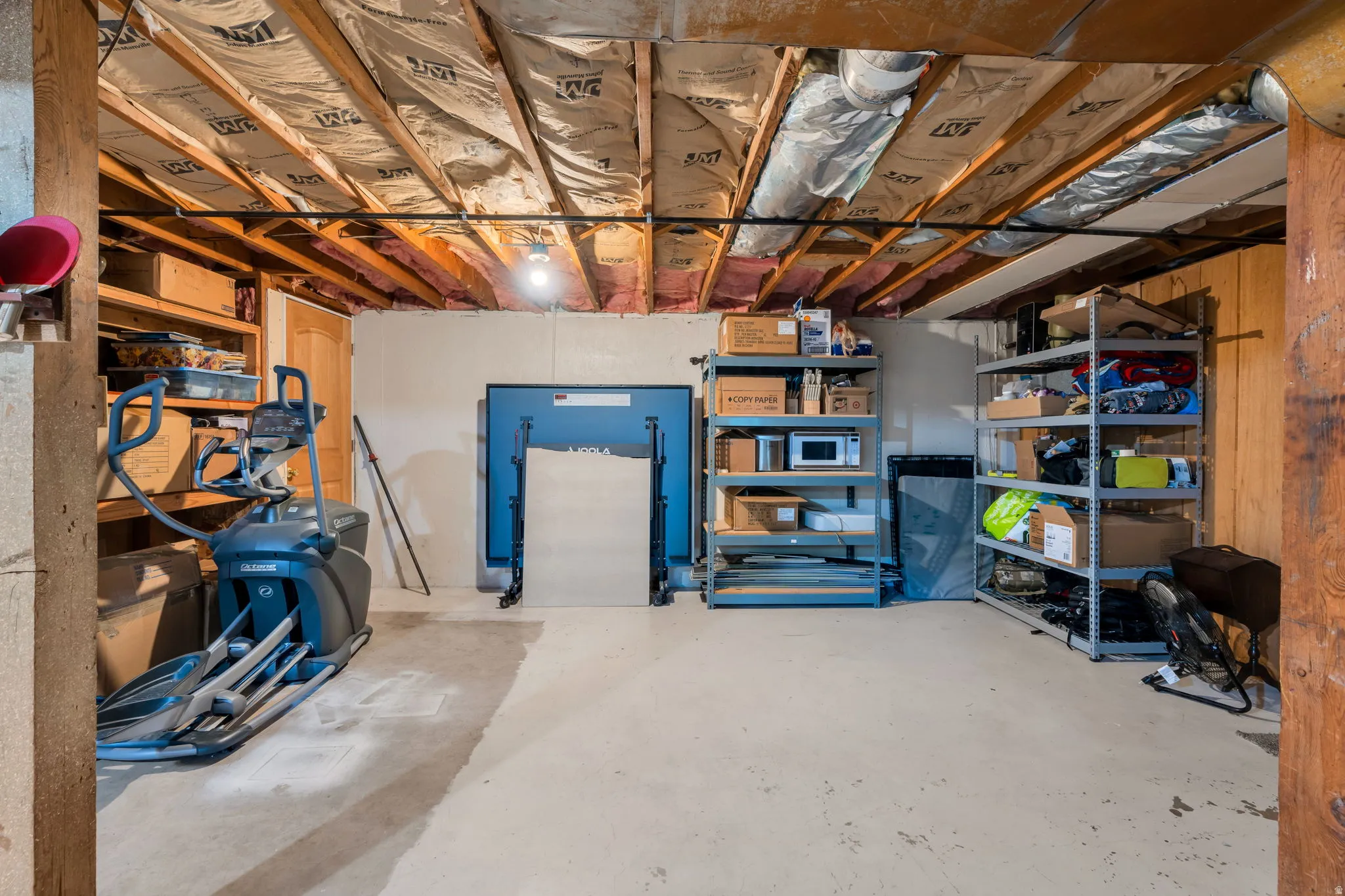 View of unfinished basement