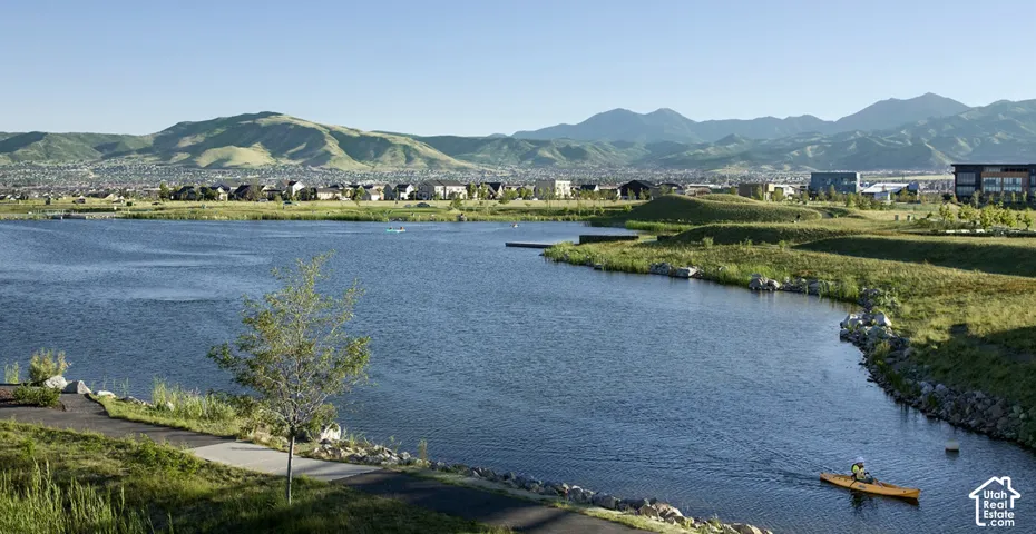 Water view featuring a mountain backdrop in Daybreak