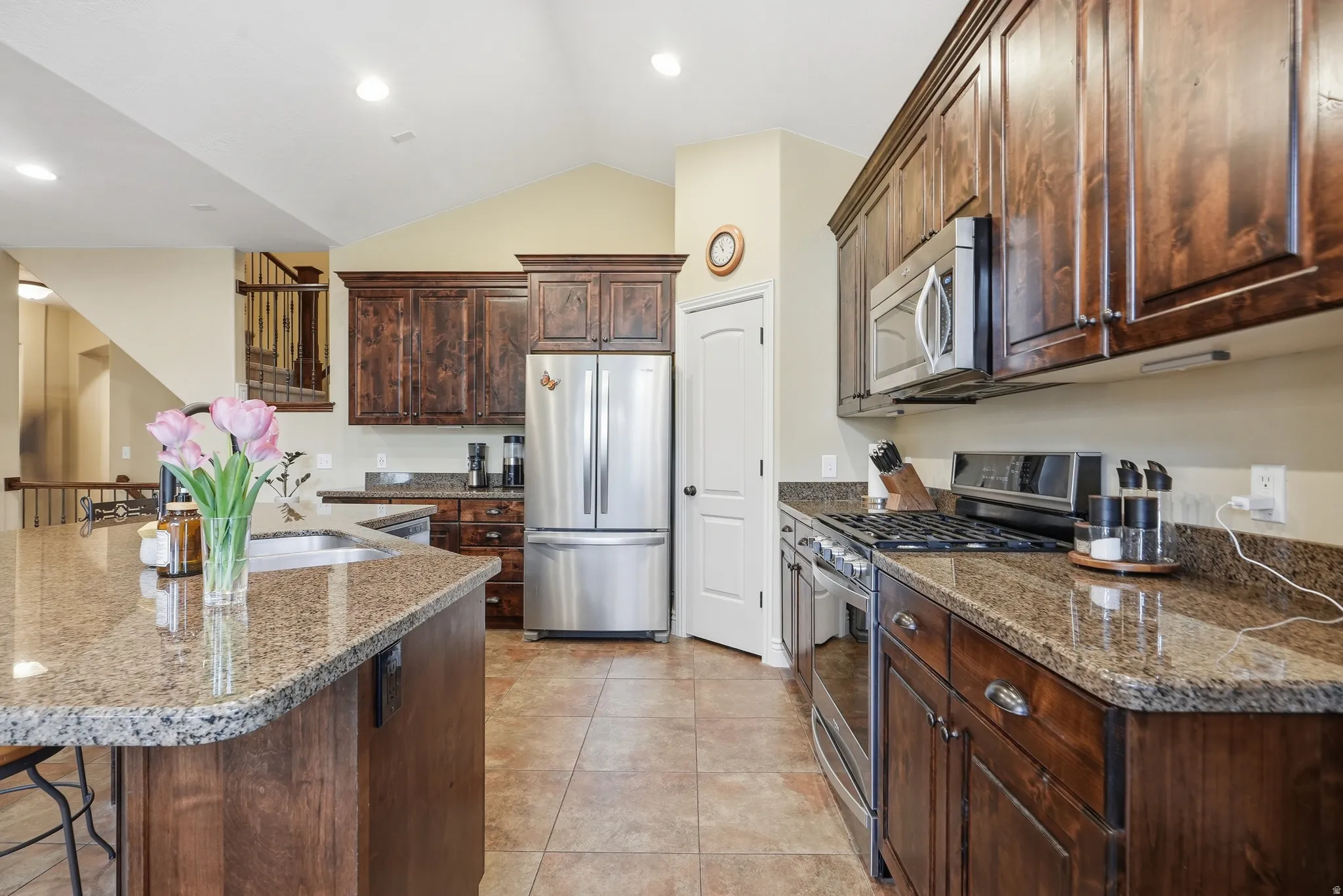 Ample cabinets and newer applicances