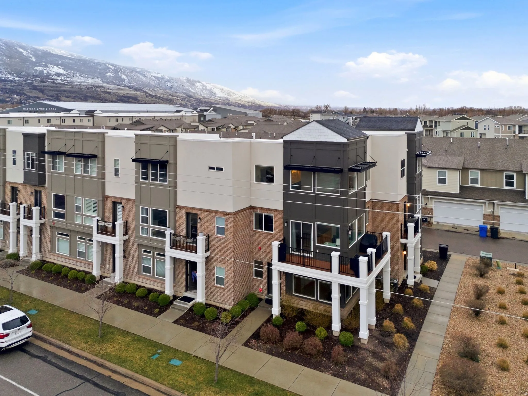 View of property featuring a mountain view