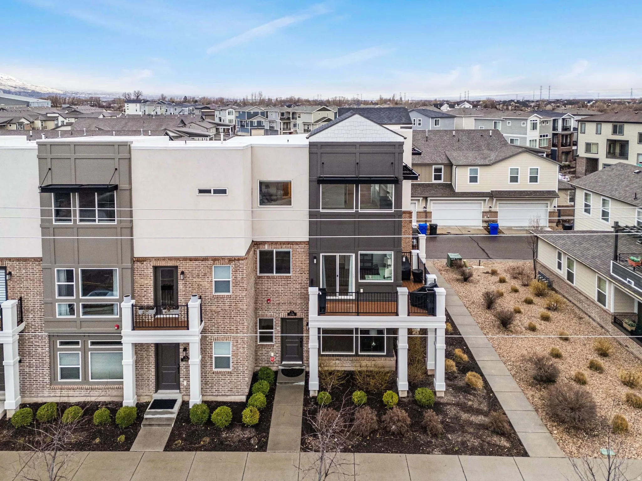 View of property with a residential view