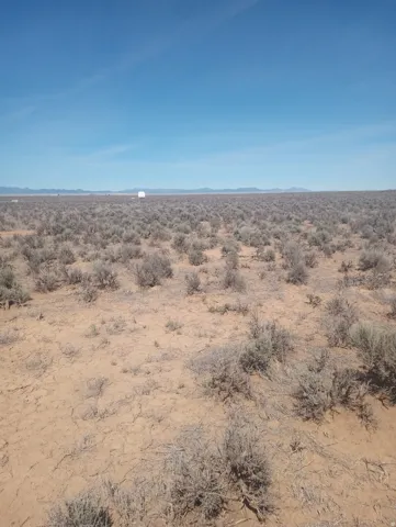 View of nature with a desert landscape and a mountainous background