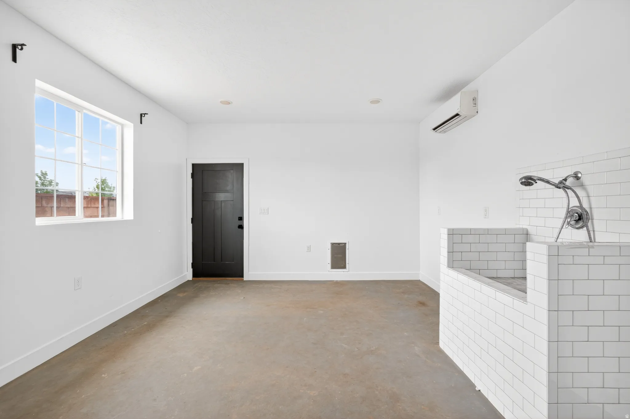 Bonus Space with a wall mounted mini split, custom dog grooming tub/? with its own entry. Think outside the box with this one.