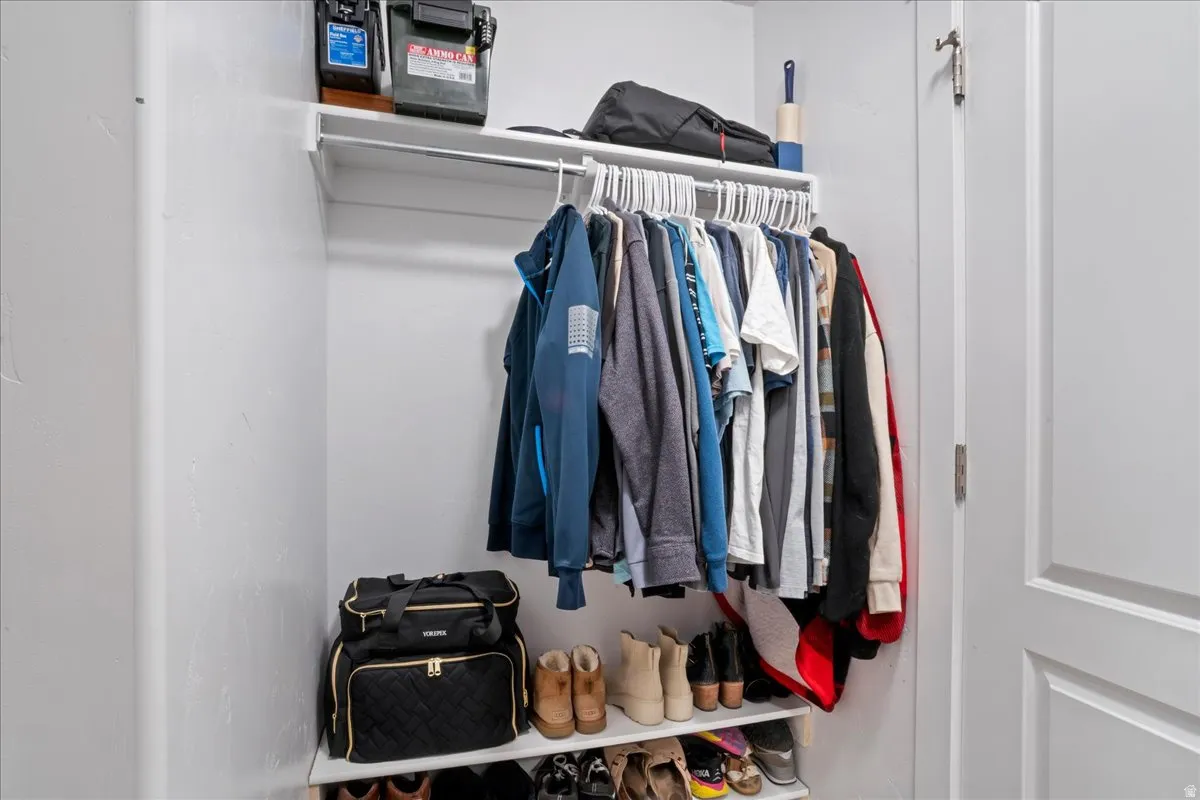 View of walk in closet