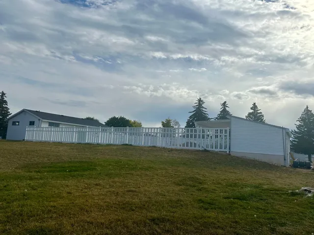 Fenced pool area