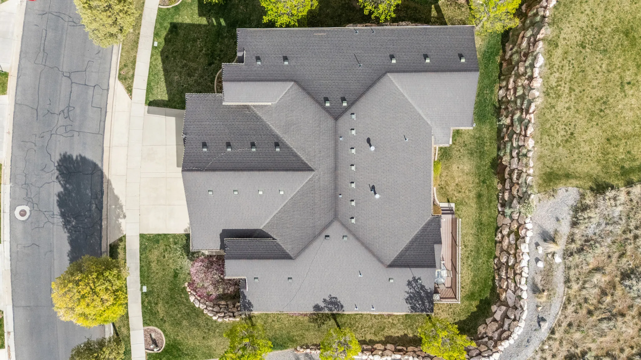 View from above of property