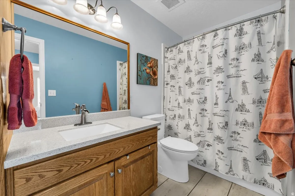 Main level full bathroom.