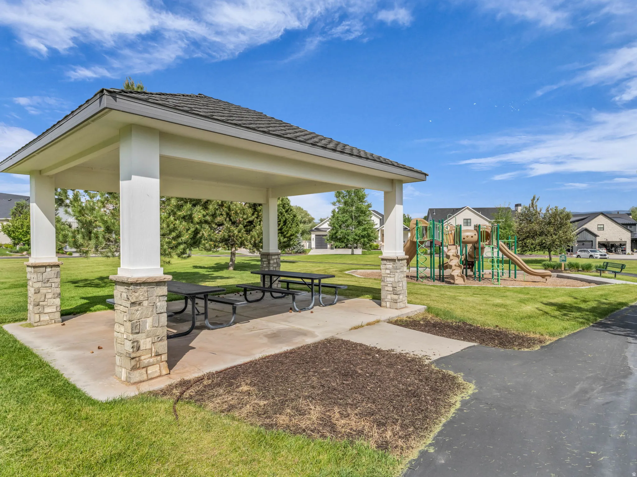 View of property's community with a patio area