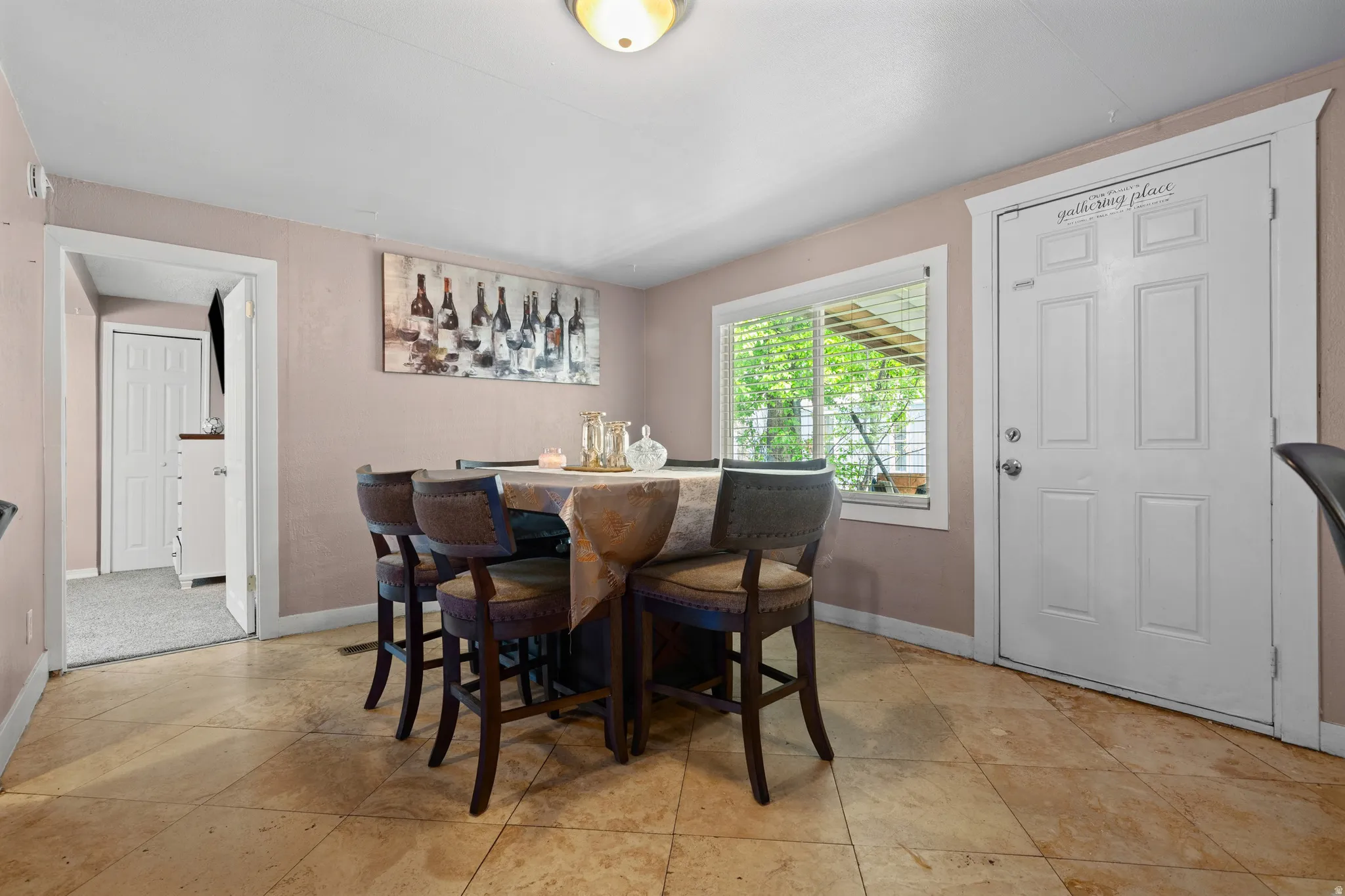 Dining area with baseboards