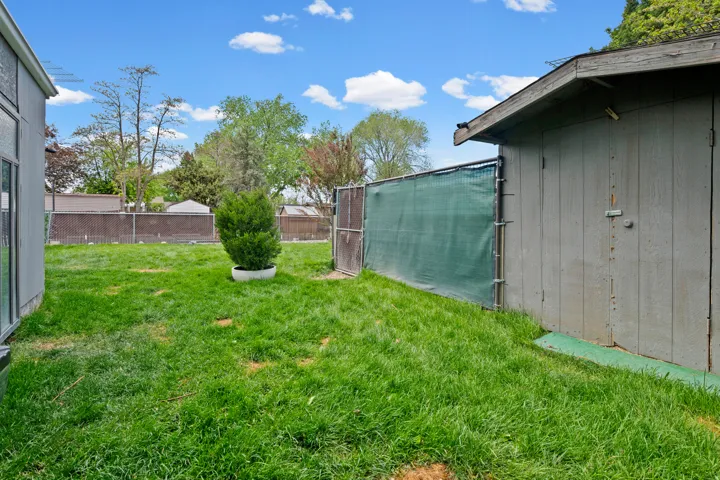 View of fenced yard