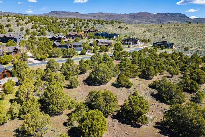 Bird's eye view of a mountain backdrop