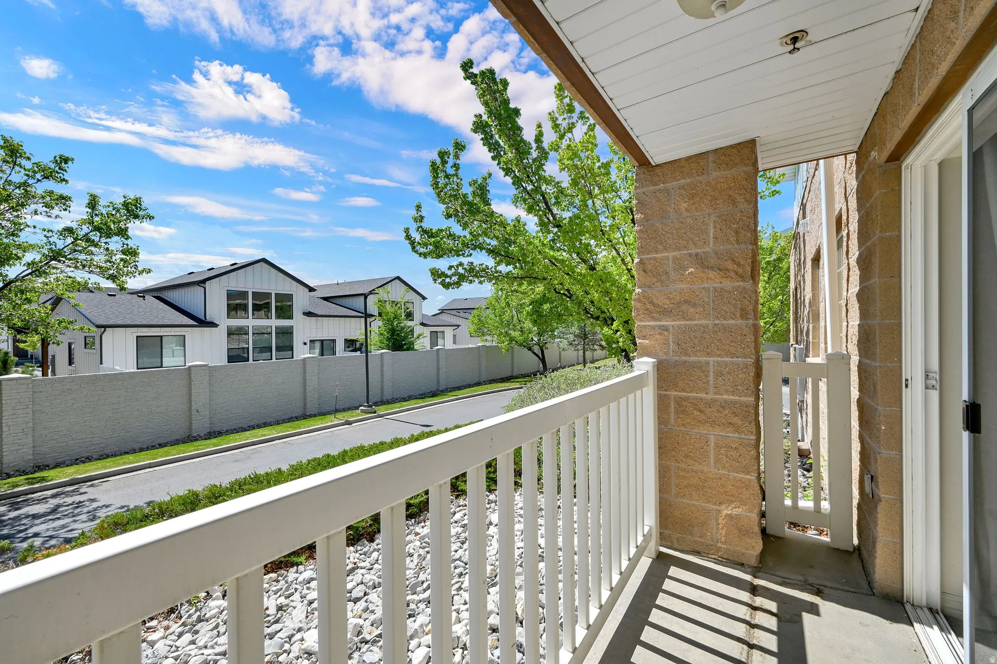 Balcony view looking southwest