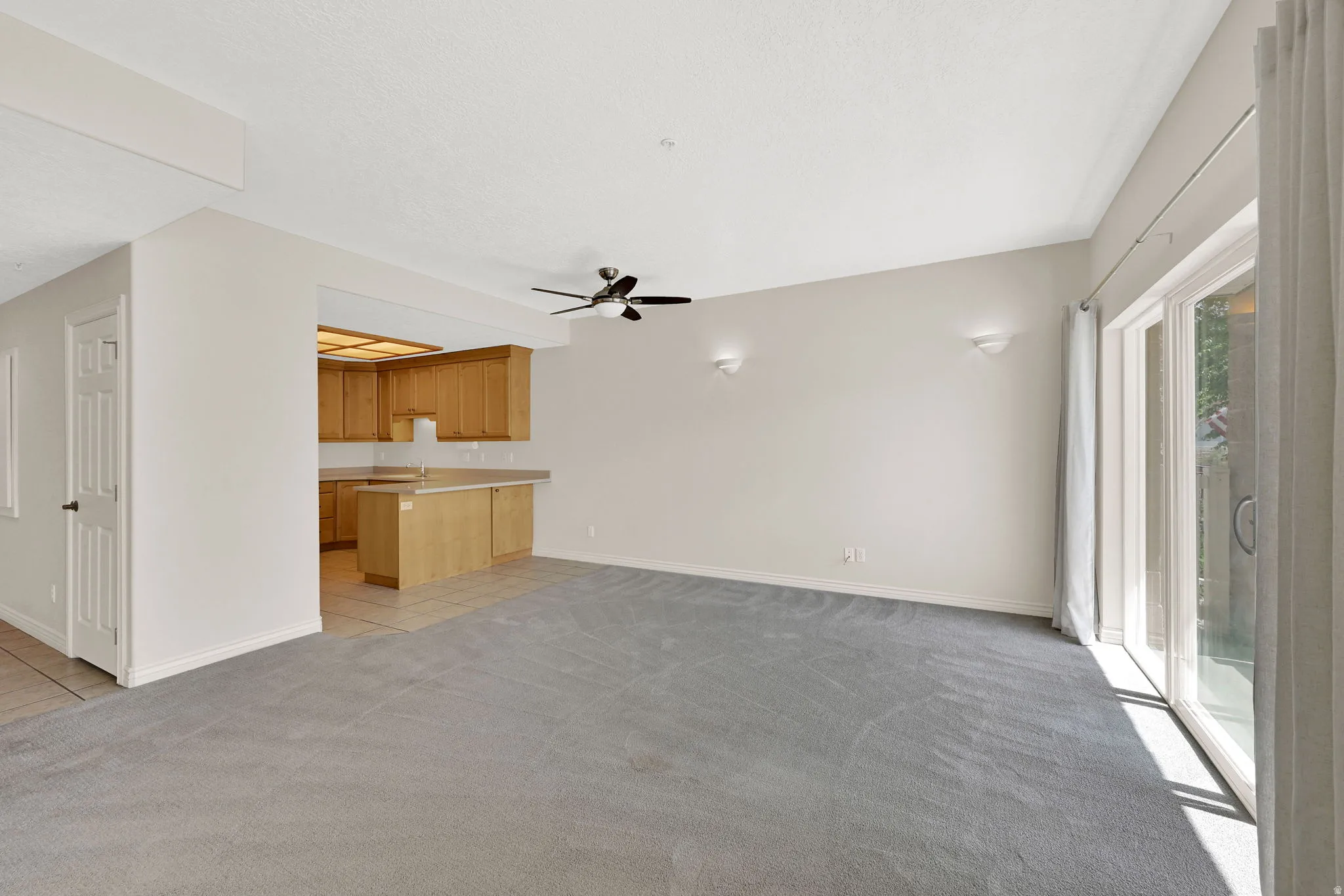 Entry and kitchen as seen from dining room