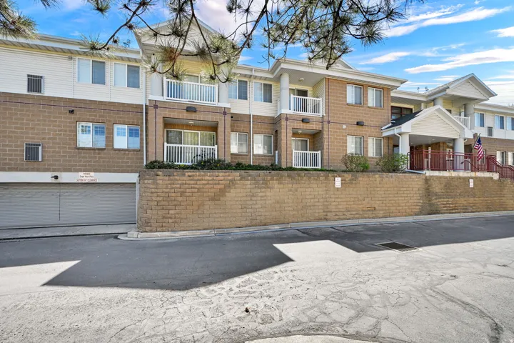 front patio and garages looking south
