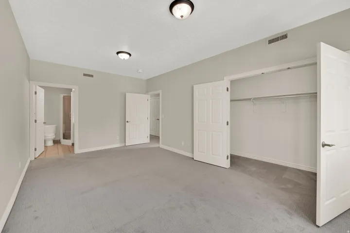 Primary bedroom with huge closet and primary bath