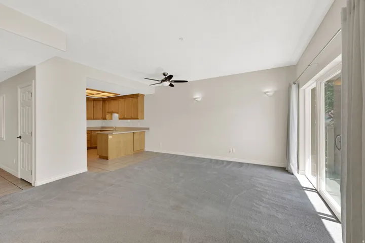 Entry and kitchen as seen from dining room