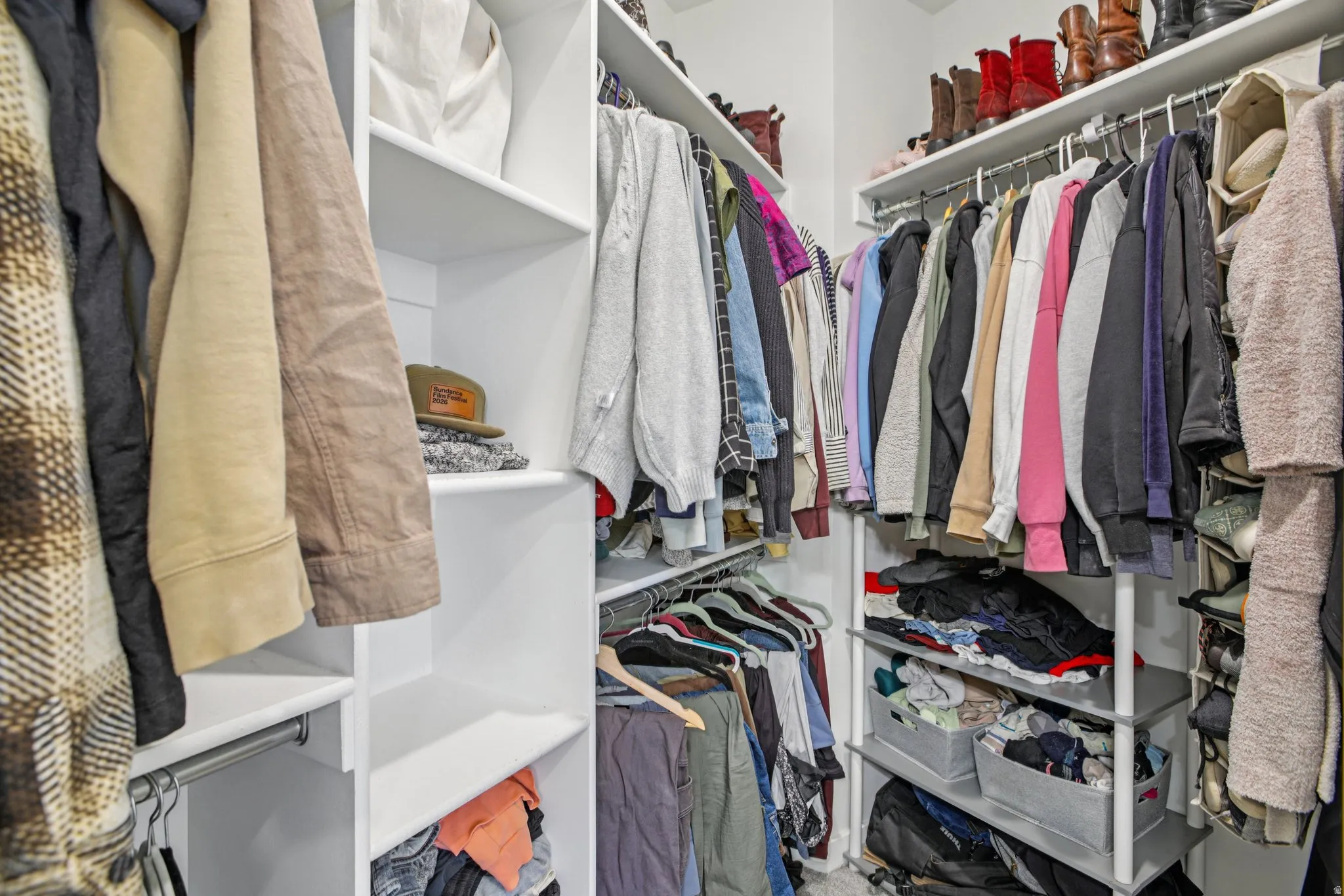 View of walk in closet