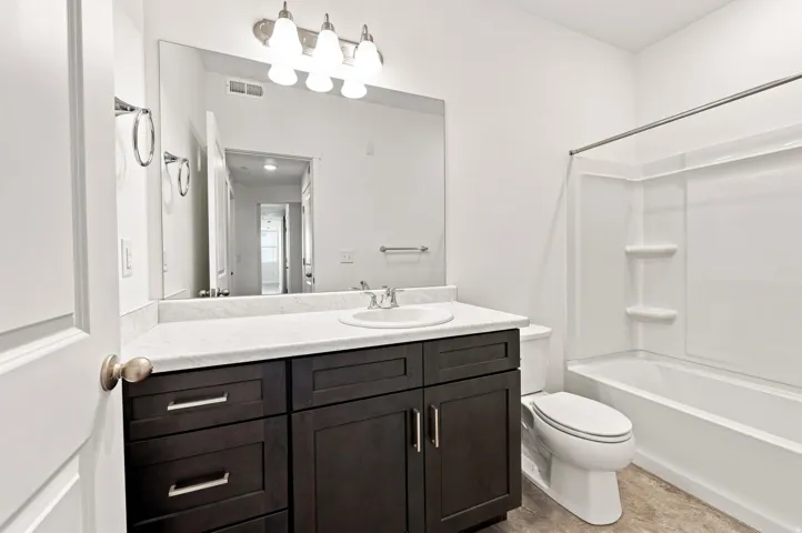 White cultured marble vanity top with integrated sink