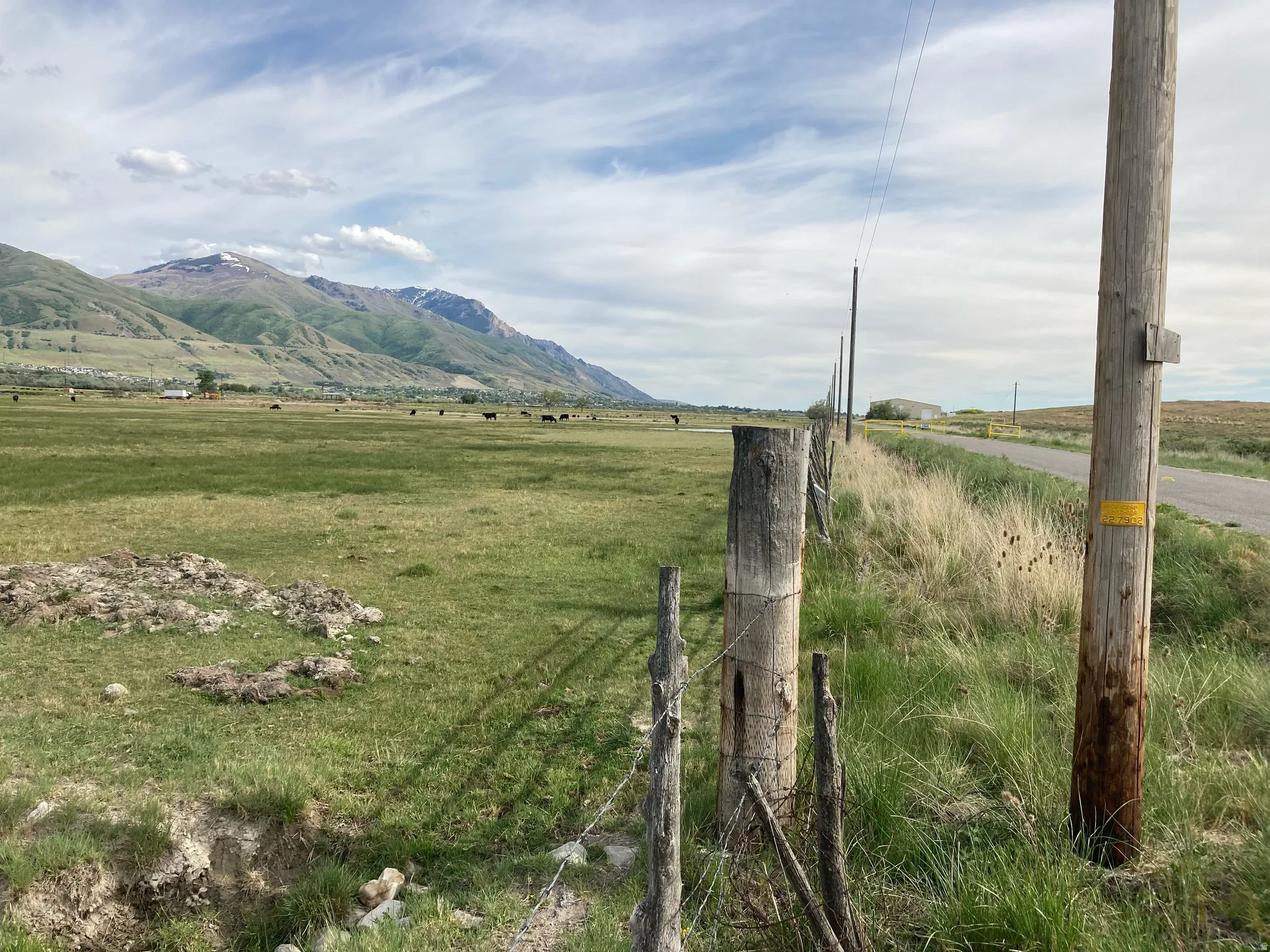 View of mountain background with rural landscape