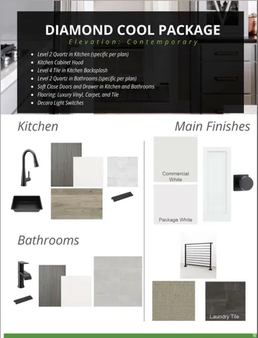 Design Package Specification. Detailing finishes and material options for the property