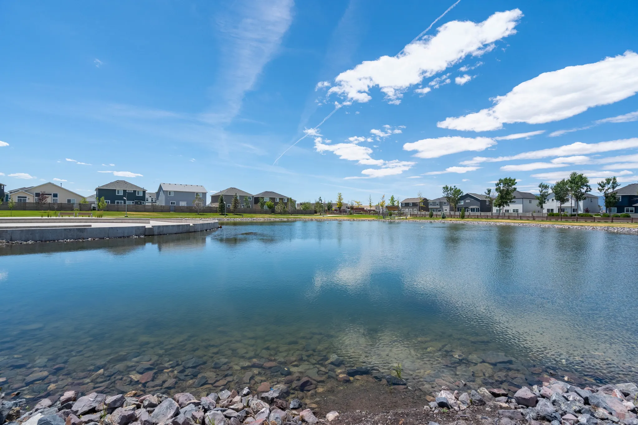 Water view featuring nearby suburban area