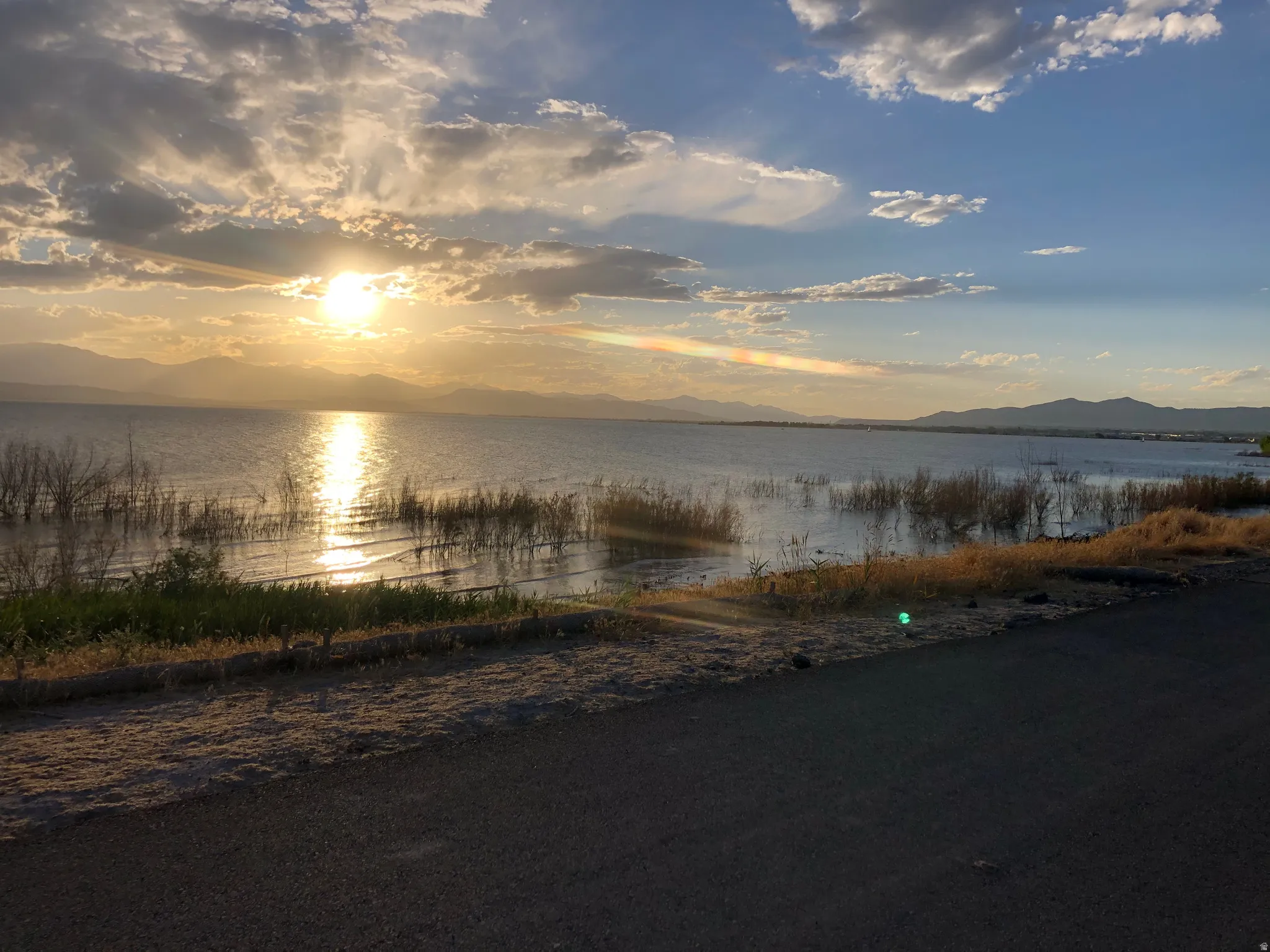 Water view with a mountain backdrop