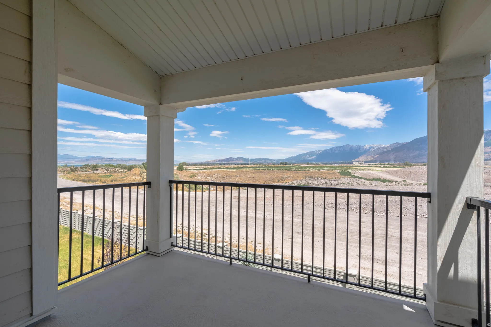 Balcony with a mountain view
