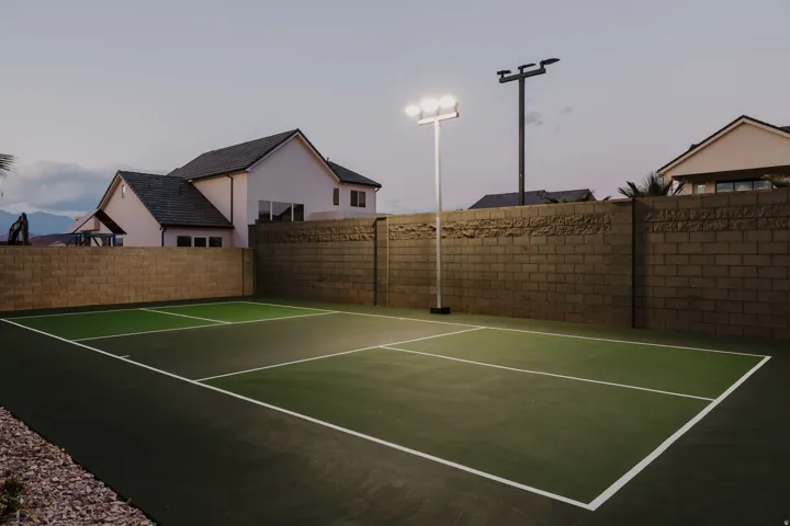 View of tennis court