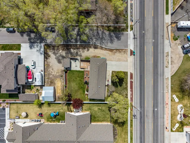 Aerial view of residential area