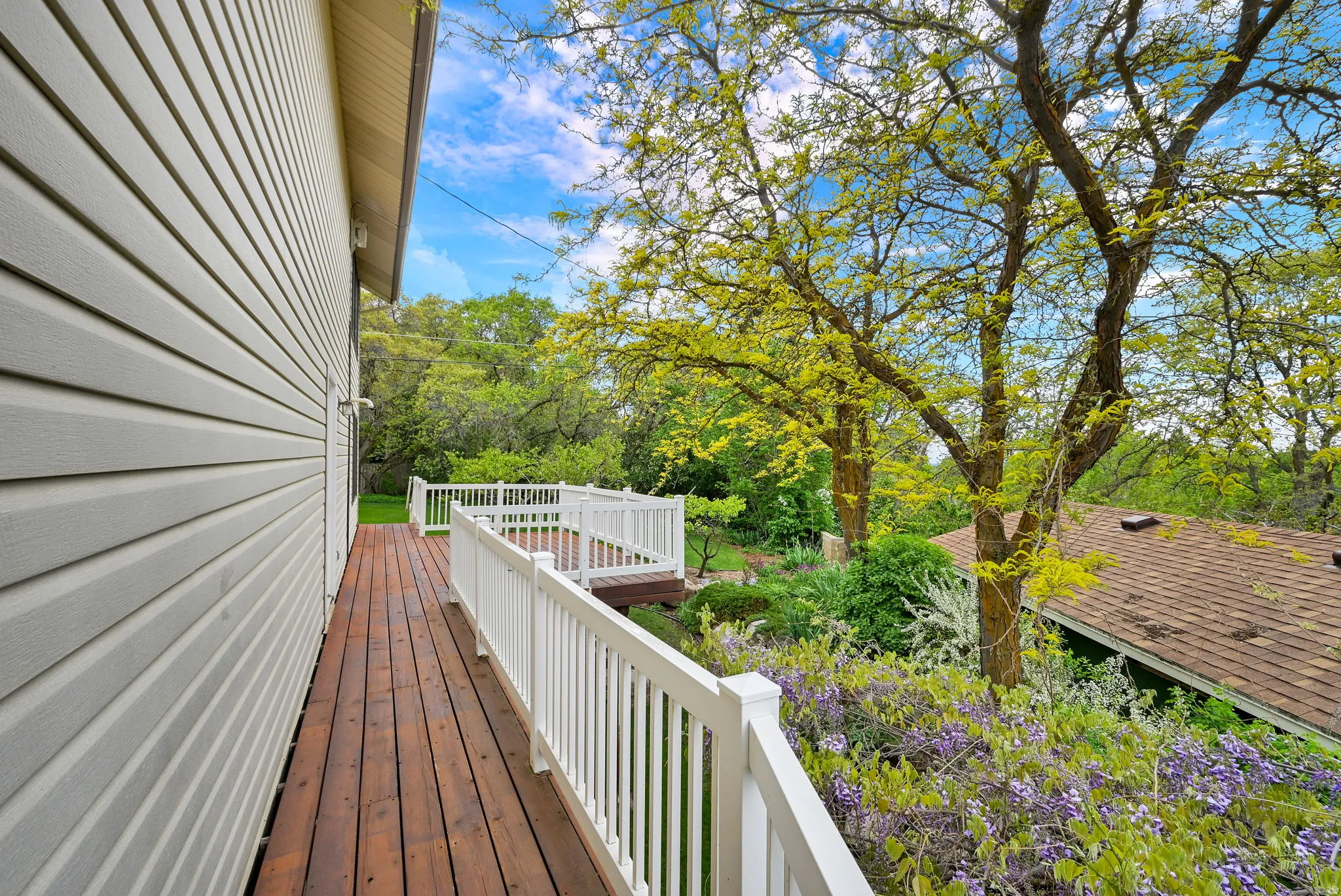 View of wooden terrace