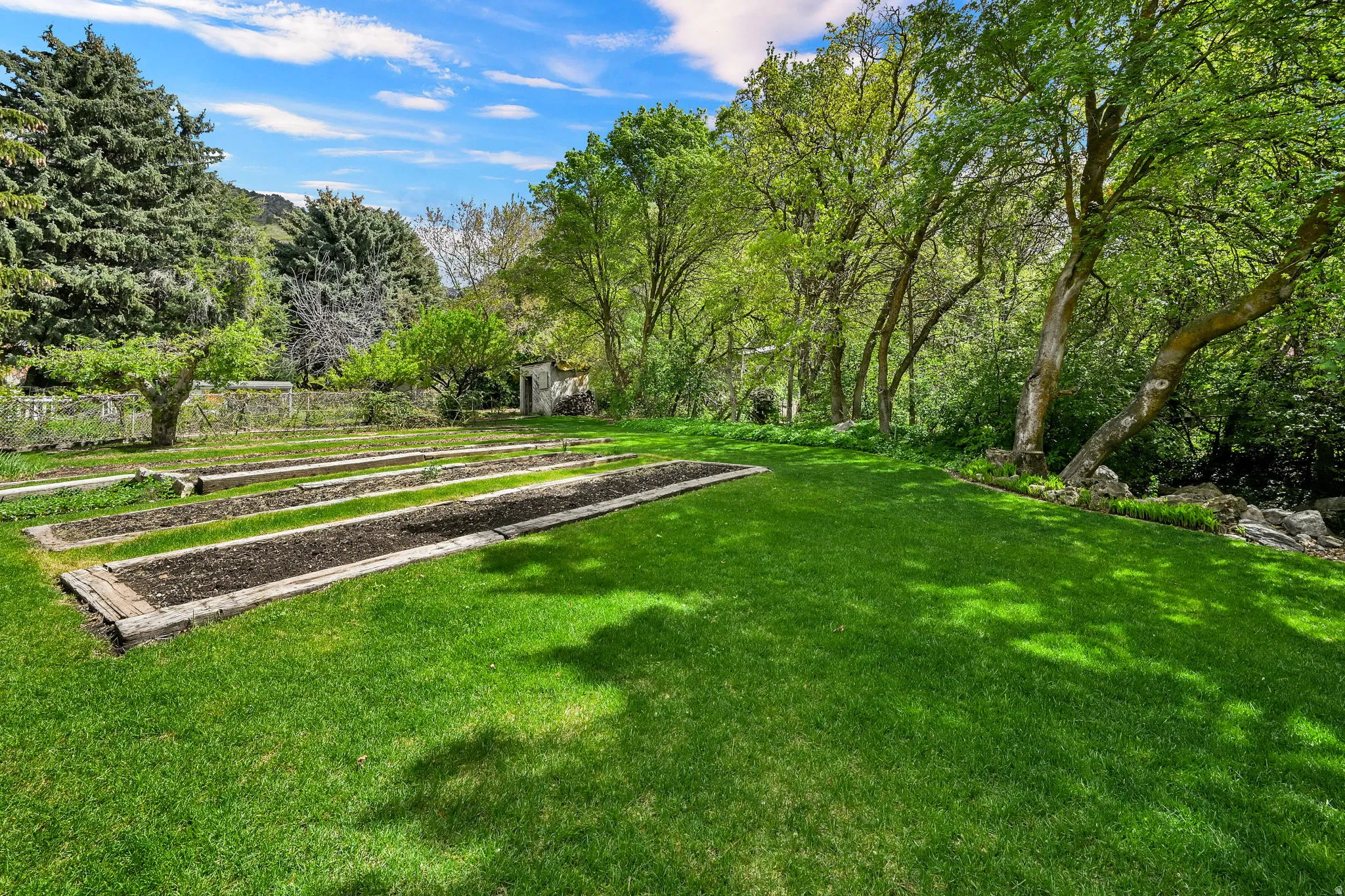 View of yard with a garden