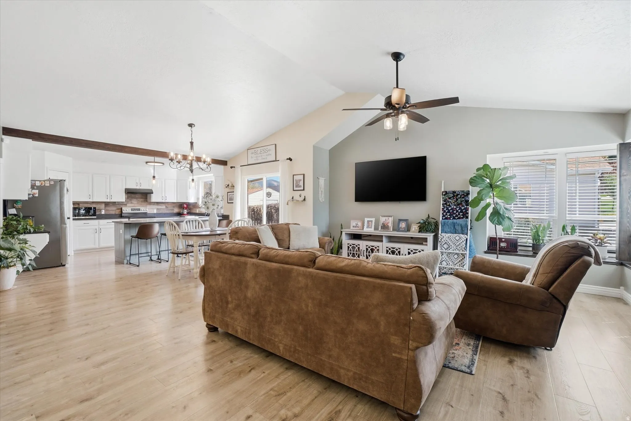 Great room with LVP floors