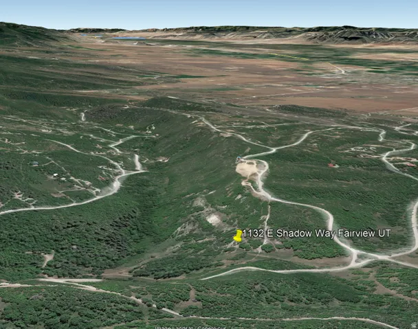 Aerial overview of property's location
