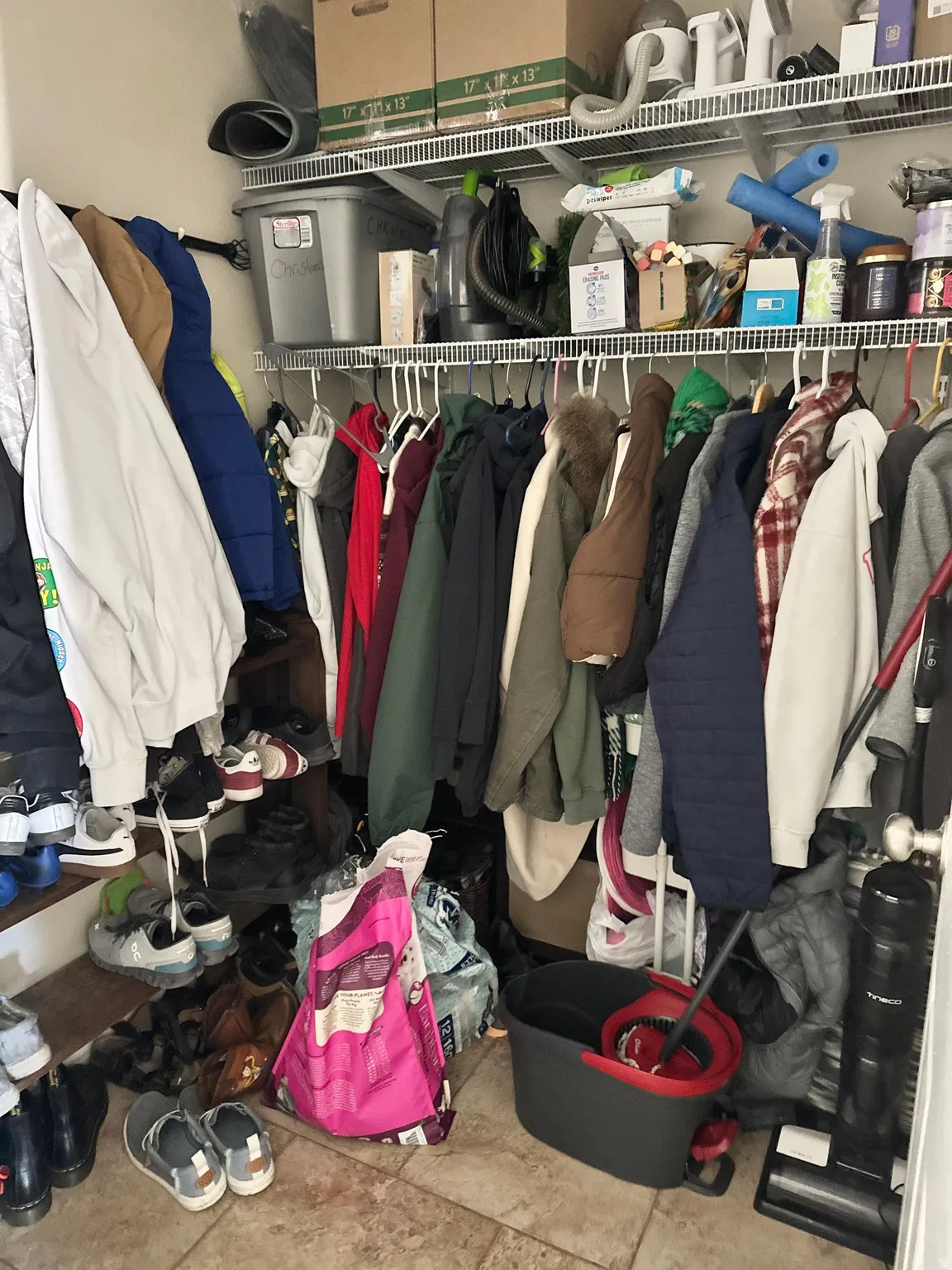 View of walk in closet