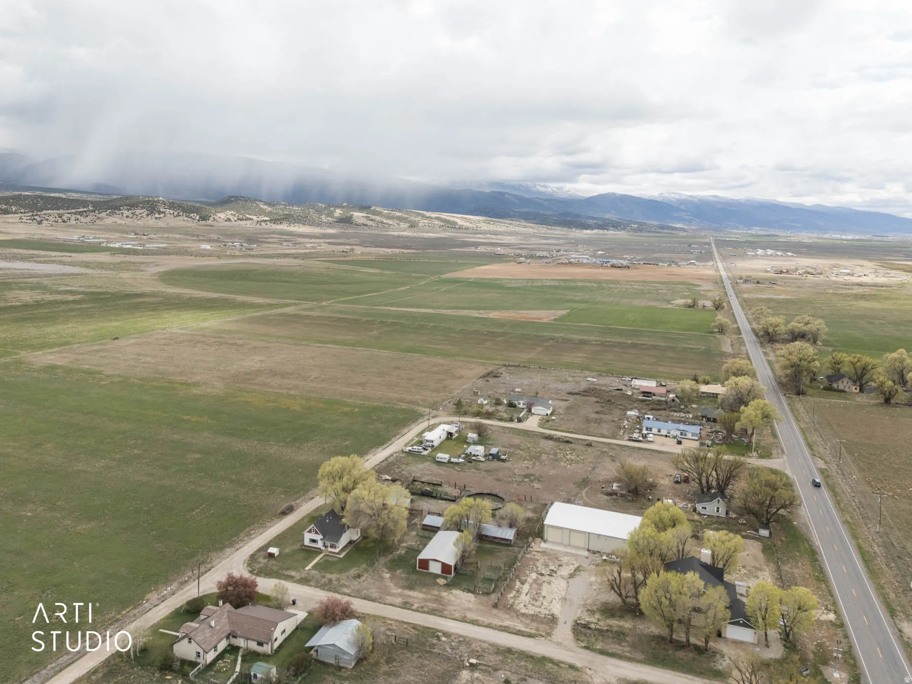 View of rural area with mountains