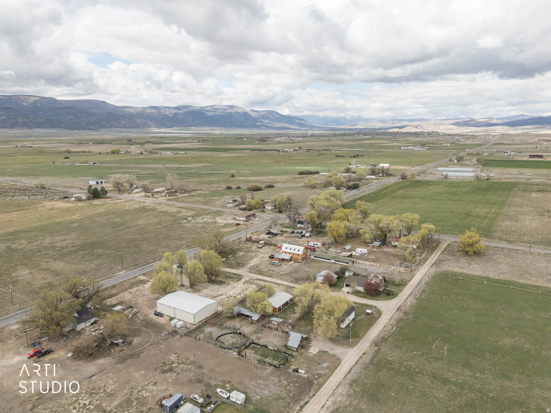 View of rural area with mountains